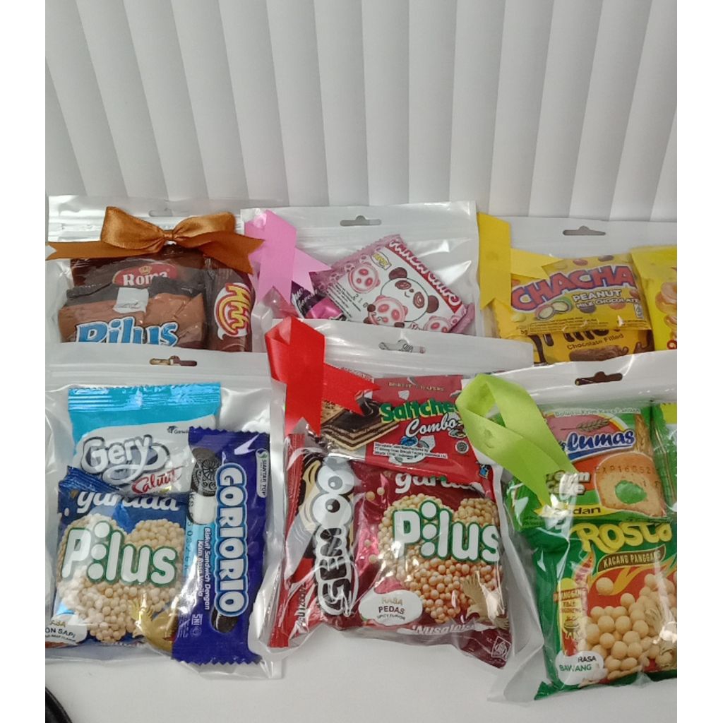 MINI SNACK GIFT BIRU / MINI HAMPERS / PAKET JAJAN ULANGTAHUN