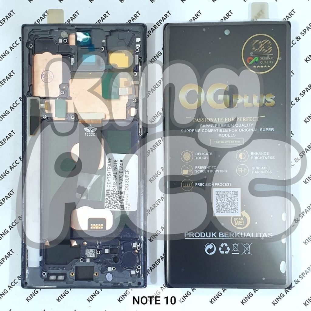 LCD TOUCHSCREEN + FRAME SAMSUNG GALAXY NOTE 10 / N970 BLACK OLED2