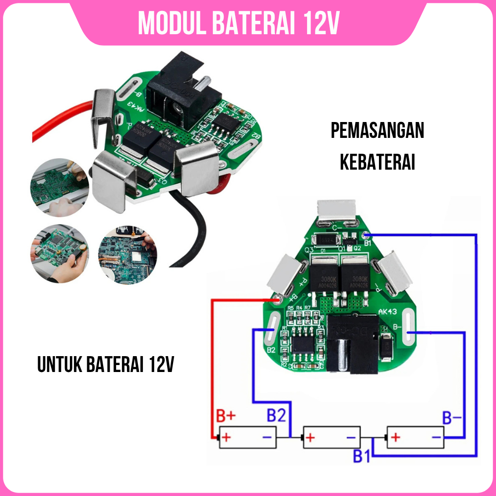 Modul BMS Baterai 12V 21V Sparepart Jld Ryu Modern BMS 21V Lithium Battery Charger Protection Board