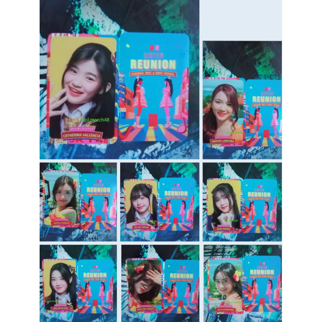 Photocard Official JKT48 SISTER REUNION || Erine, Marsha, Lily, Freya, Oline, Delynn, Kimmy, Azuki Y