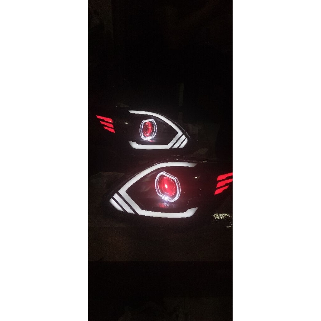headlamp custom biled AES Vios gen 2 th 2007 sampi 2010