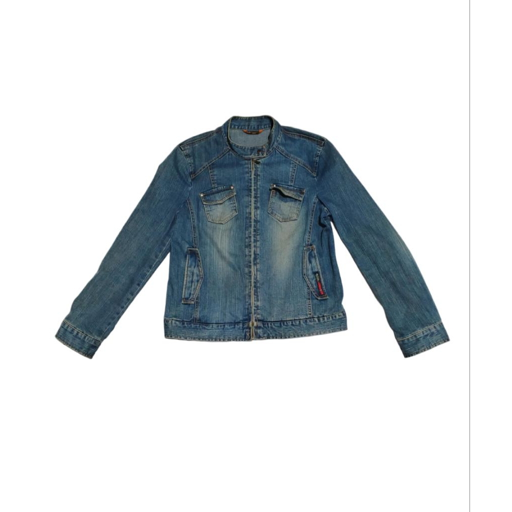 Jaket Jeans Zipper Denim ZippyZiggy Jeans Pria Wanita Unisex Second