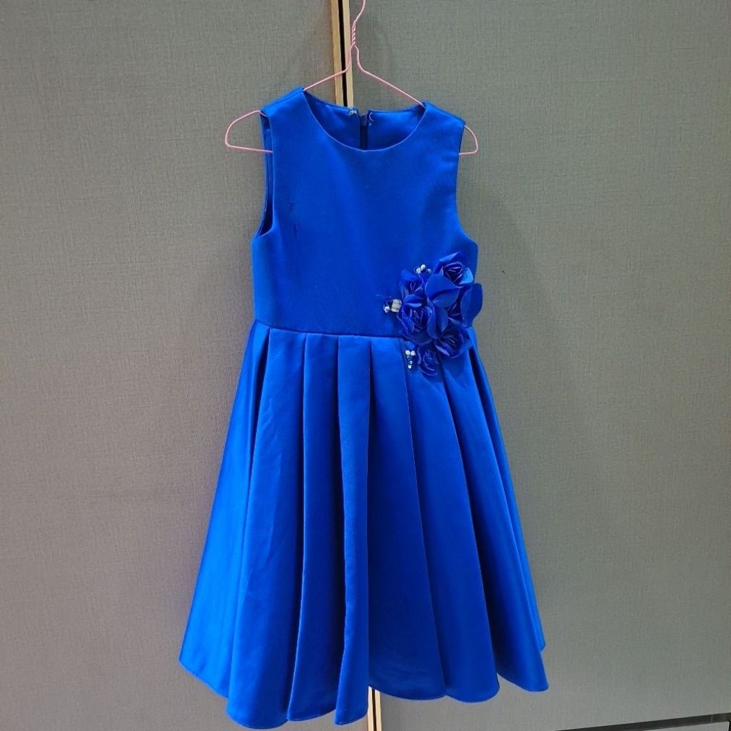 DRESS PESTA ANAK BIRU NAVY ELEGANT