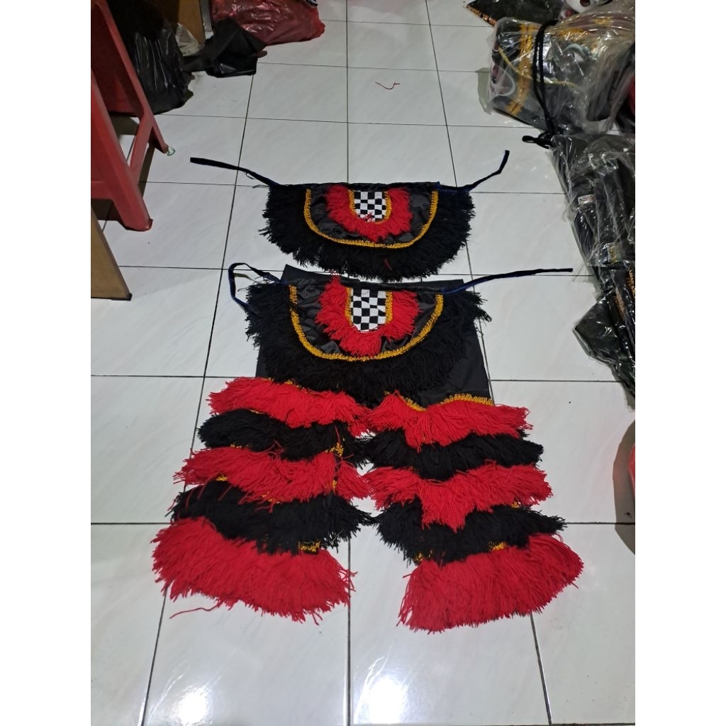 SET CELANA EMBONG BARONGAN ANAK SD PREMIUM WARNA MERAH HITAM