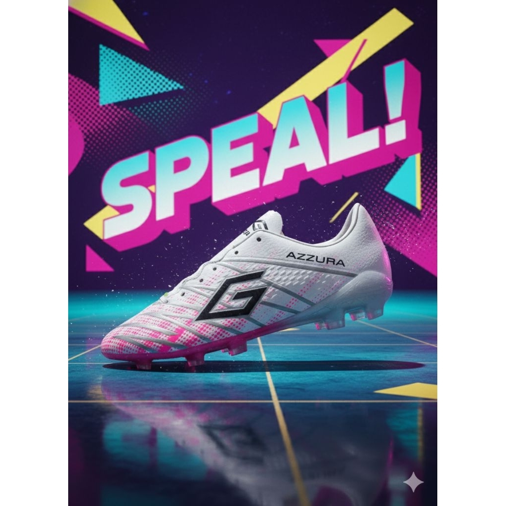 Sepatu bola anak Goallo azzura putih-pink