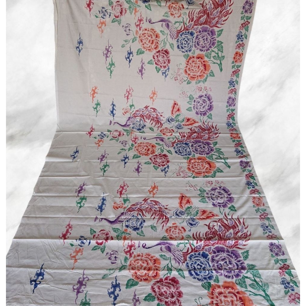 Kain Batik Hokokai Kain Batik Halus Tebal Kain Pekalongan Warna Dasar Putih Kain Batik Sarung Belum 