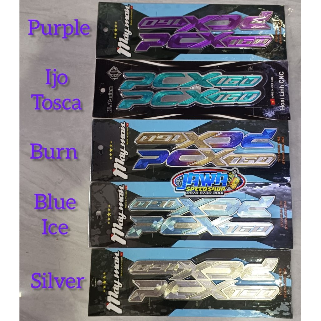 Emblem logo PCX 160 titanium vietnam