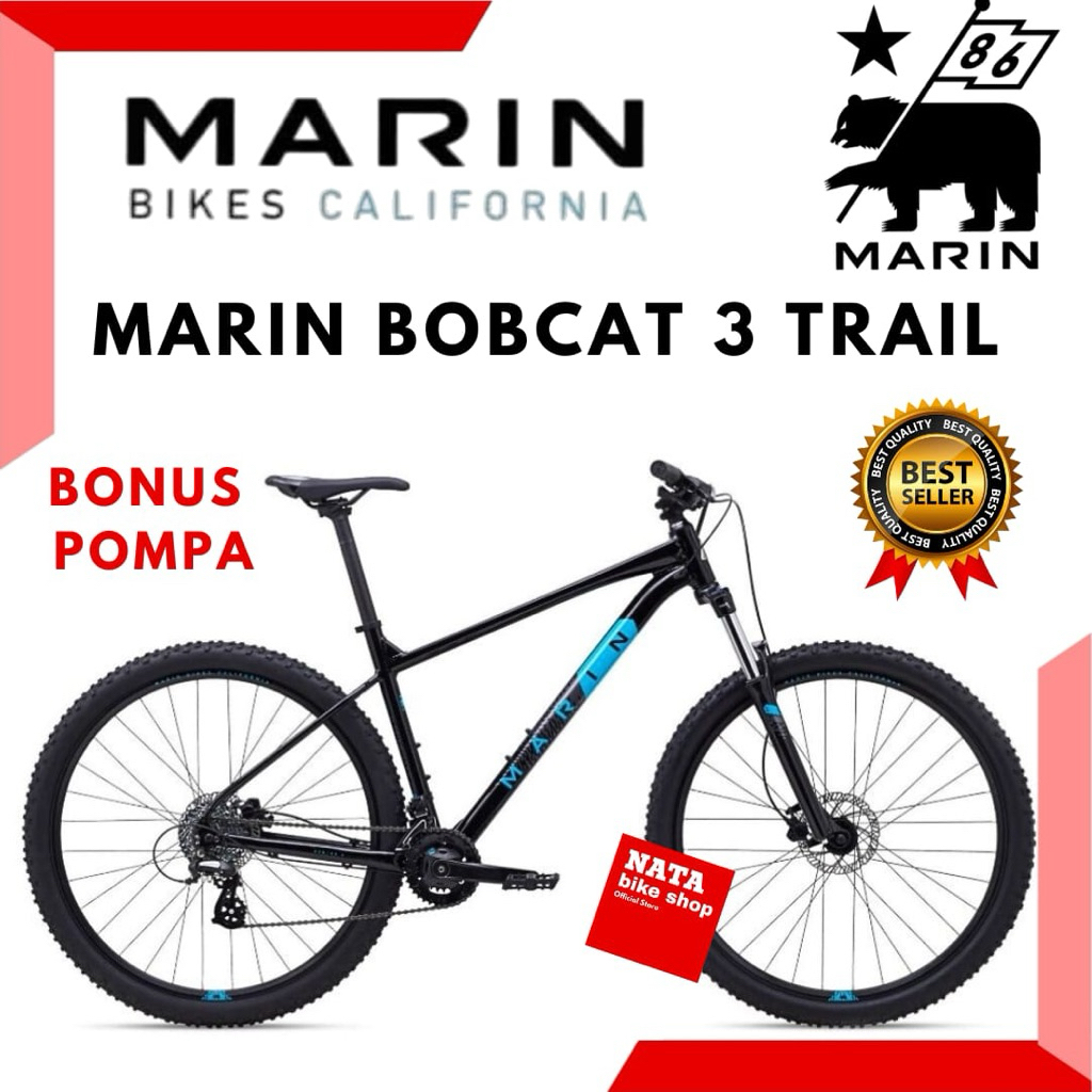 Marin Bobcat Trail 3 Black Blue 29 size M Sepeda MTB MARIN NEW