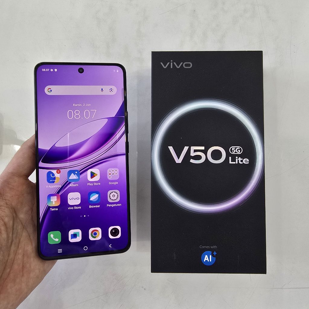 Vivo V50 Lite 5G SECOND 16GB RAM Baru 8+8 extend 8/256 8GB 256GB 2025 V50Lite RESMI