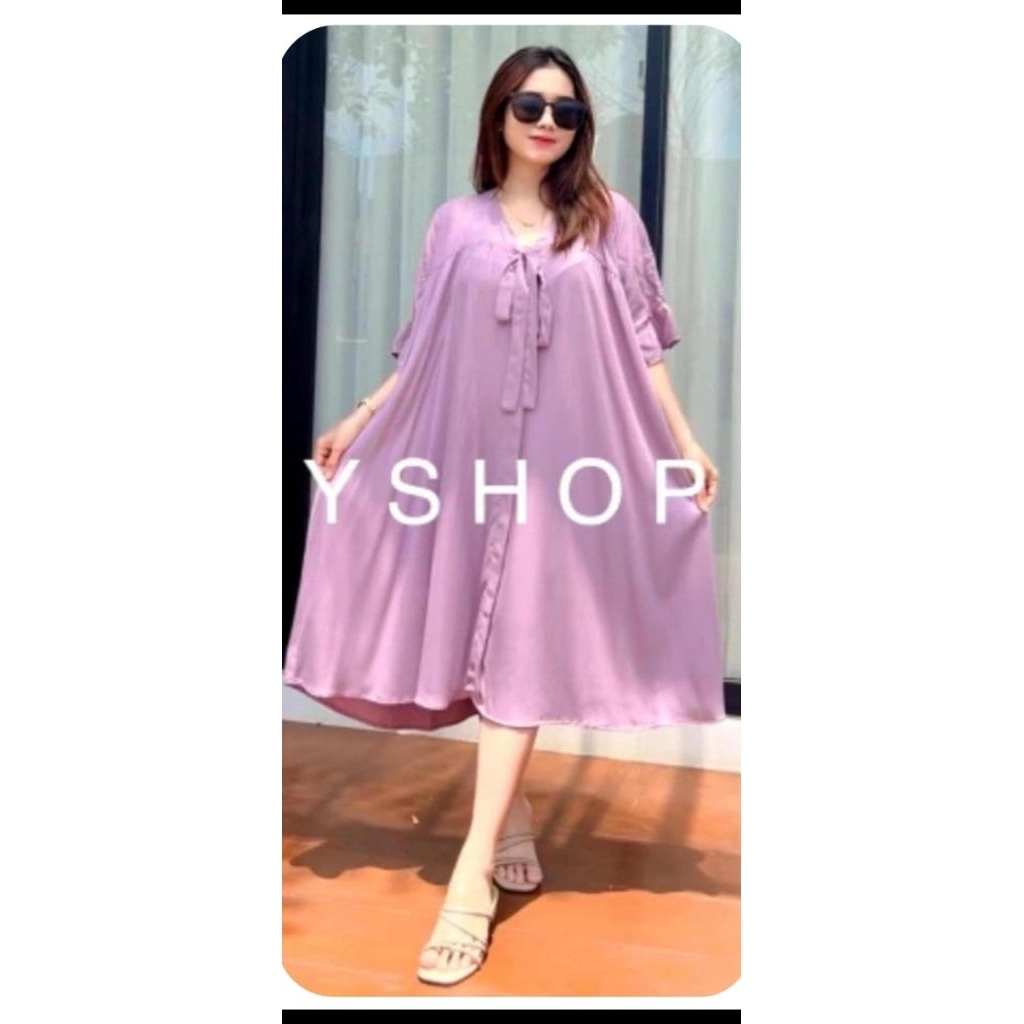 Daster tuil polos tali dada