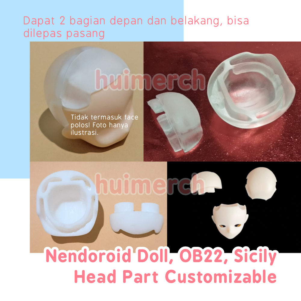 Blank Customizable Nendoroid Head Shell DIY Kepala Nendo Doll ymy22 ob22 The Past In Sicily Custom H