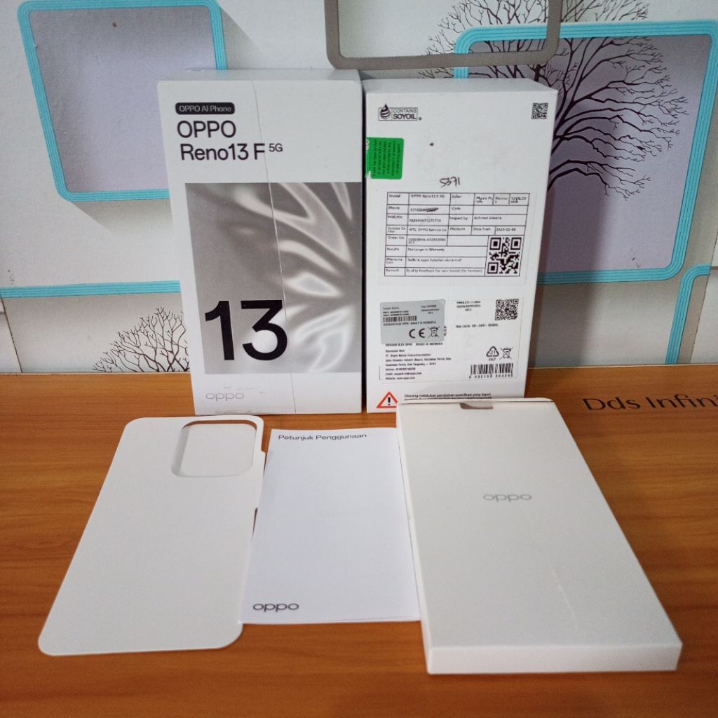 Dus Box kotak hp Oppo Reno 13F 5G asli copotan