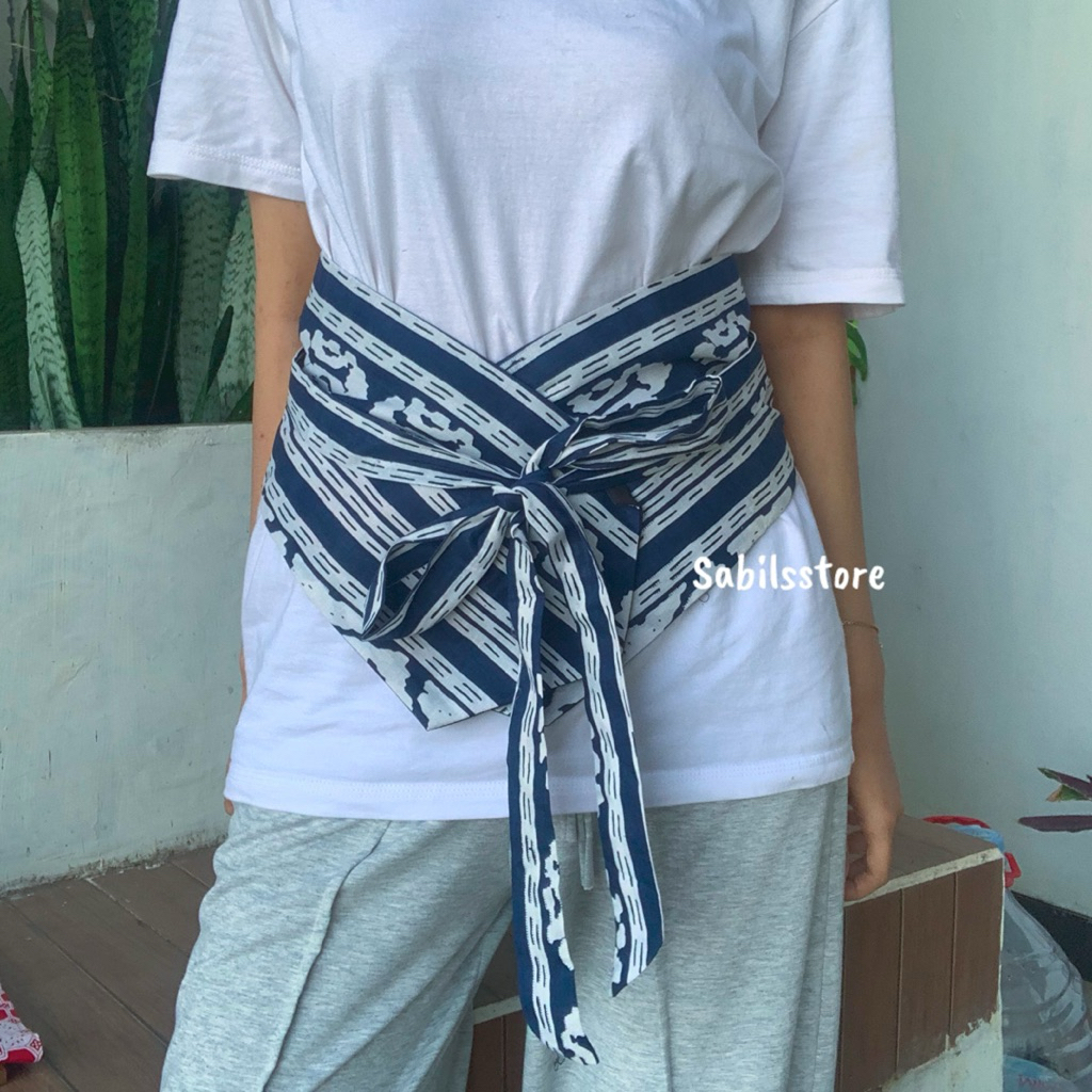 Sabilsstore Obi belt batik premium 3 lapis kin katun fashion aksesoris pria wanita