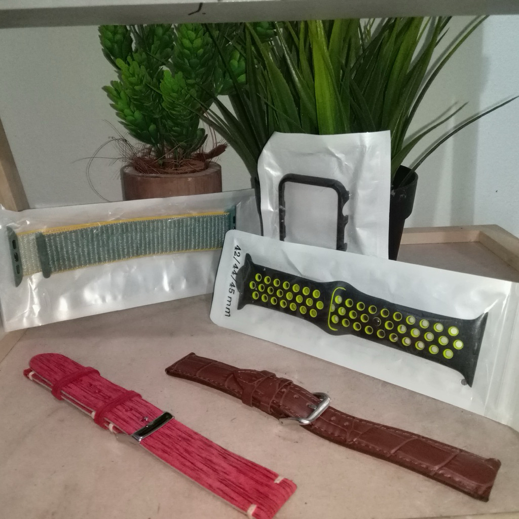 Strap Jam Kulit Asli 20 mm Merah