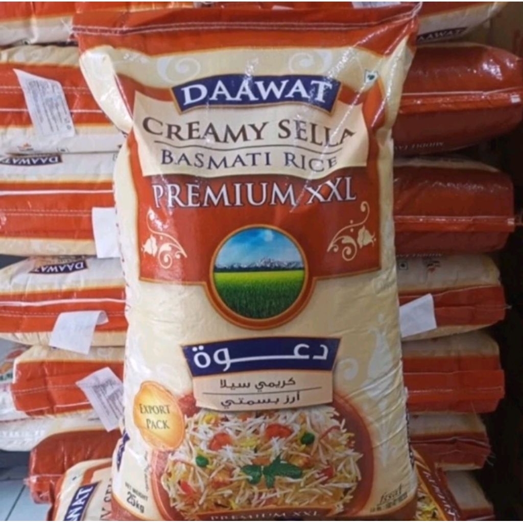 BERAS BASMATI DAAWAT CREAMY SELLA XXL BERAS INDIA 25KG