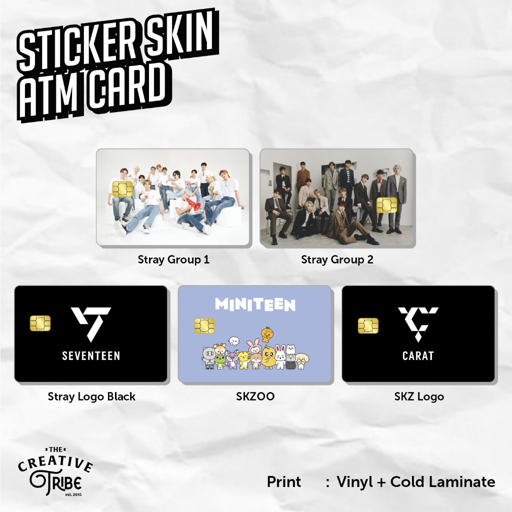 Sticker Skin Card Seventeen - Vinyl ATM Debit Credit Etoll KPOP Carat