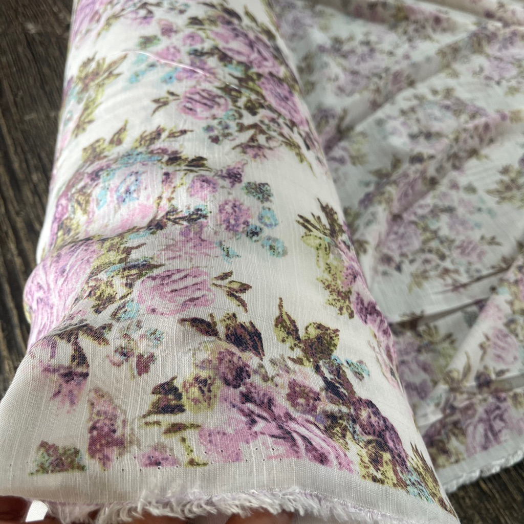 Kain Kringkel katun - Kain katun silky | Harga Per setengah Meter