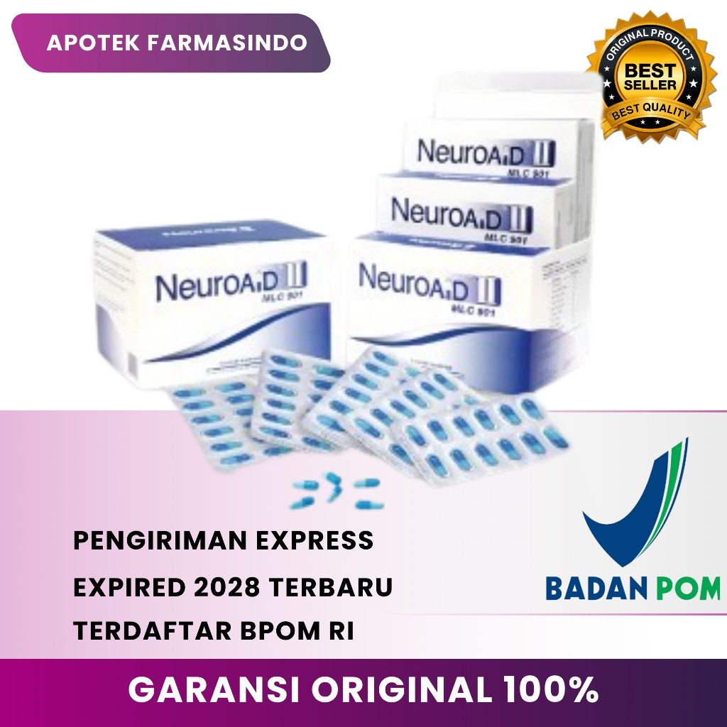 Neuroaid II MLC 901 Original | Bantu Perbaikan Saraf Dan Otak | Obat Kesehatan Saraf Dan Otak | Neur