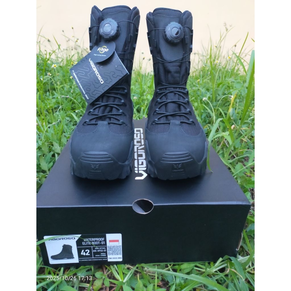 SEPATU PDL VIGOROSO ELITE BOOT TALI PUTAR JATAH/SEPATU PDL PUTAR/SEPATU PDL ORIGINAL