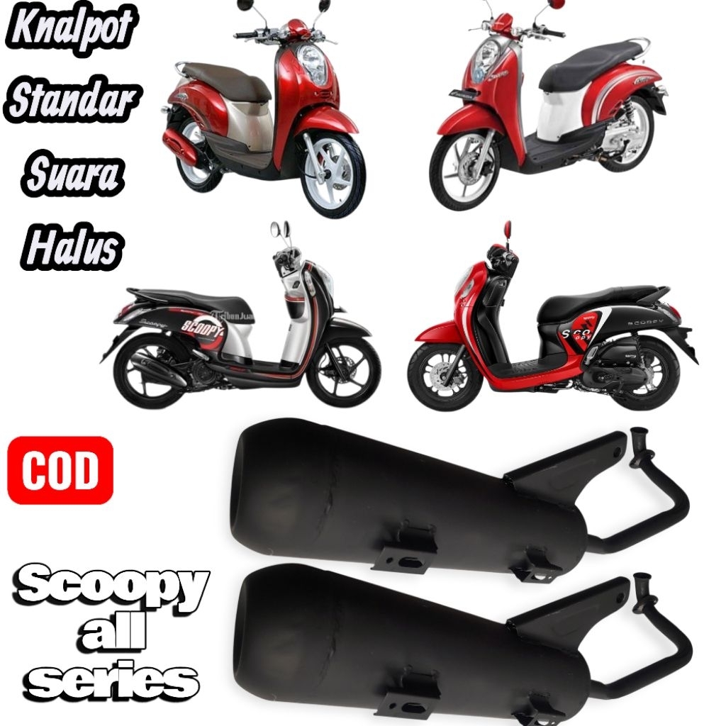 Knalpot Standar Scoopy Karbu / Scoopy Fi / Beat / Vario / Spacy | Suara Standar Adem