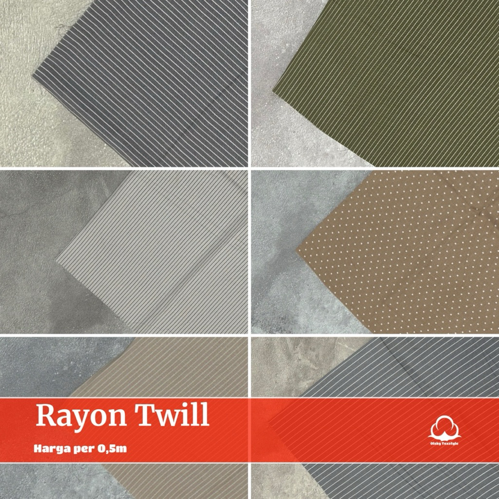 Kain Rayon Twill Motif Salur ZFF 01