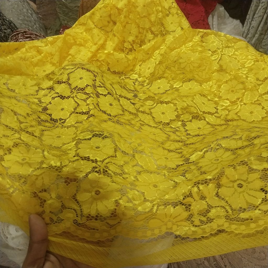 Kain/Bahan/BRUKAT KATUN LACE/Premium/Impor
