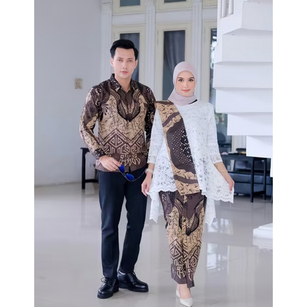 Batik Couple Pasangan Kondangan – Setelan Baju Batik Modern Kekinian Premium Elegan
