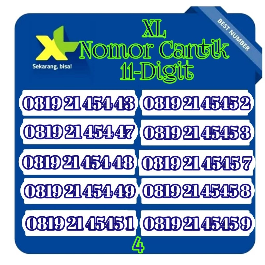 promo perdana Xl nomor cantik 11angka(Cek Deskripsi)