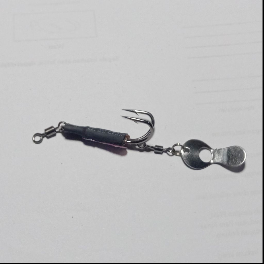 double hook 1/0 kail rakitan untuk soft frog  Blade jawes kail tajam ruit panjang