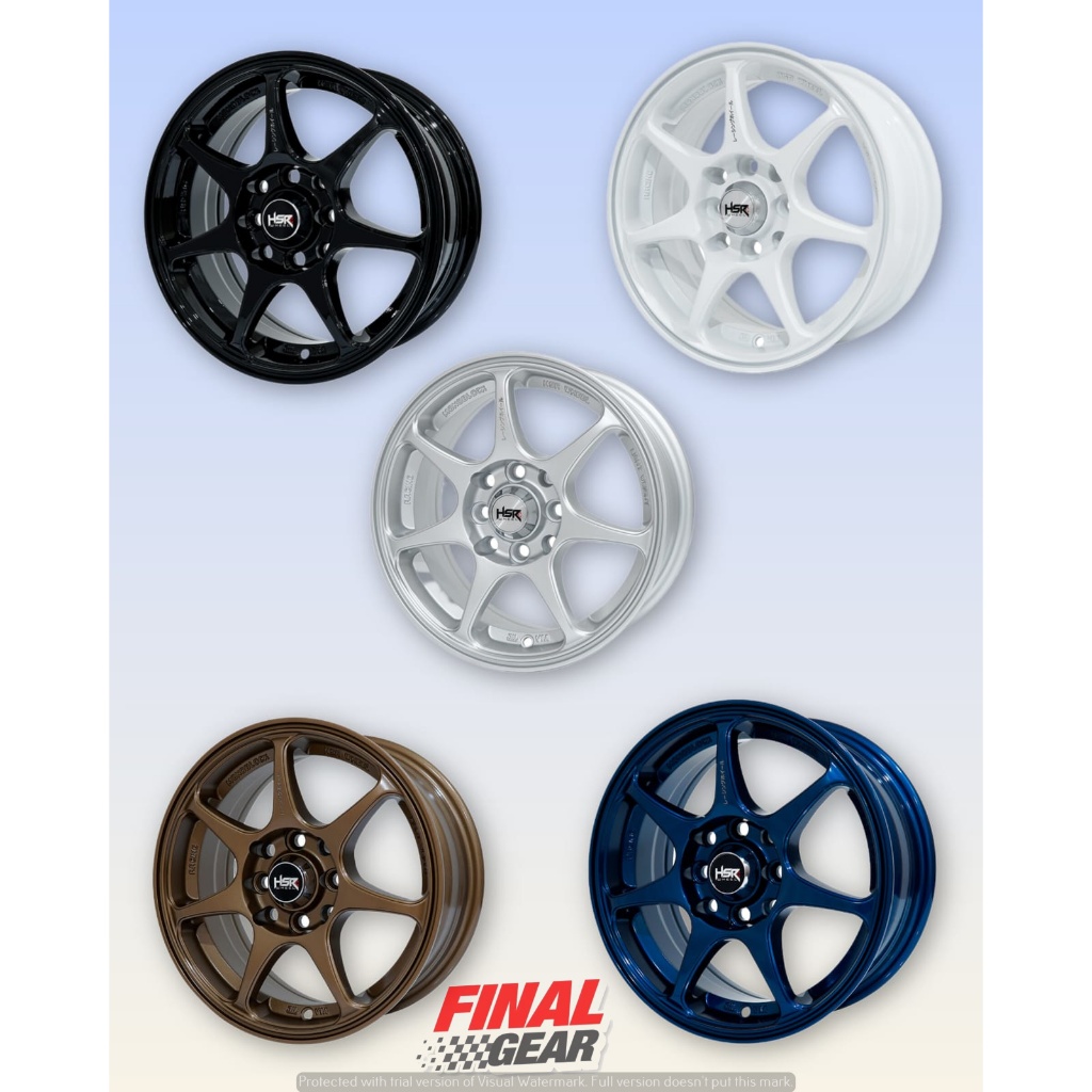 Velg mobil racing hsr sebunsuta ring14 pcd mobil 4x114 & 4x100 Pelek mobil promo murah