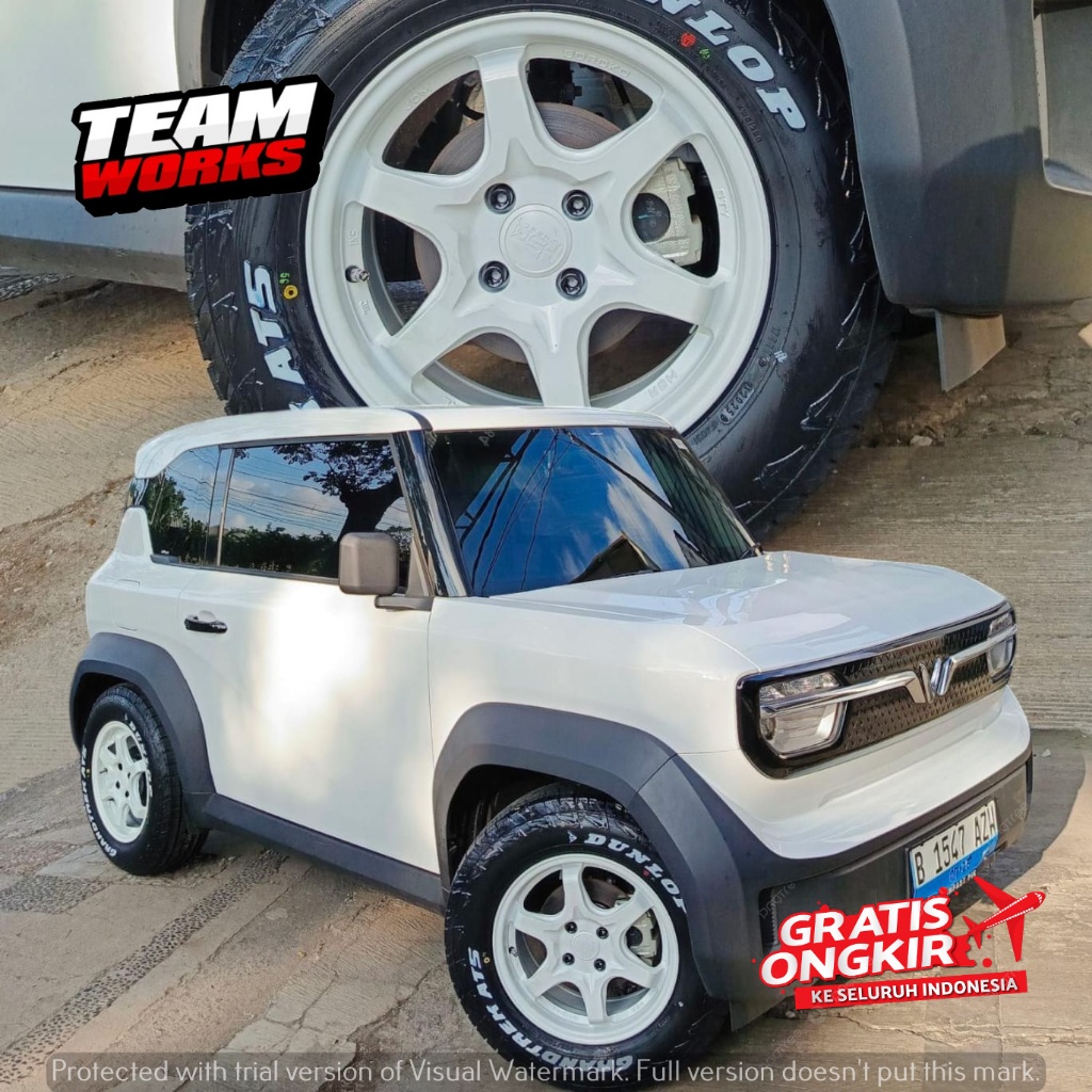 VELG MOBIL HSR STY RING 15 LEBAR 65 ET42 COCOK BUAT VINFAST AVANZA SIGRA VELEK RING 15 WHITE