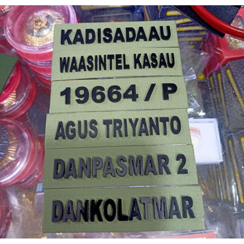 Papan Nama Topi Pet PDL Terbaru Sage Green Costum