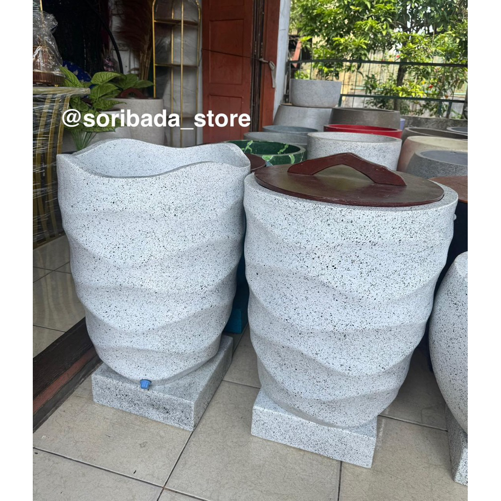 Bak Mandi Motif Ulir Unik dan Keren | Bak Mandi | Gentong Air | Bak Mandi Traso | Bak Mandi | Genton