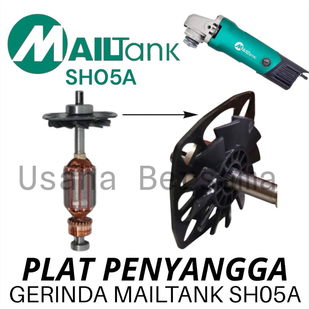 PLAT PENYANGGA ARMATURE GERINDA MAILTANK SH05A GERINDA SH05 WARNA HITAM