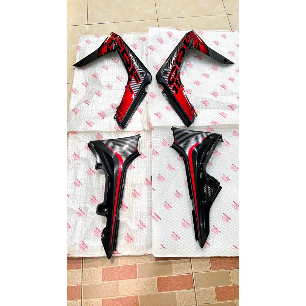 Cover Body Set Crf 150L Hitam Merah - Original AHM