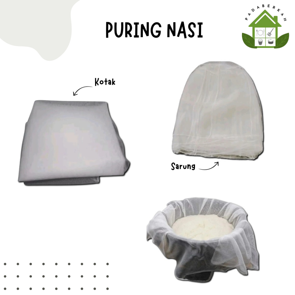 Puring Nasi kain kukus nasi premium anti lengket ideal untuk camping Cooking Kain Saring Serbaguna