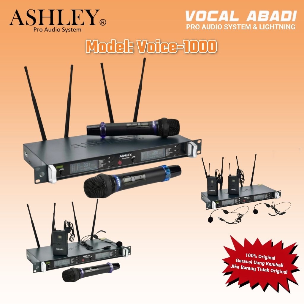 MIC WIRELESS ASHLEY VOICE 1000 PP, VOICE 1000 PJH, VOICE 1000 JJHH