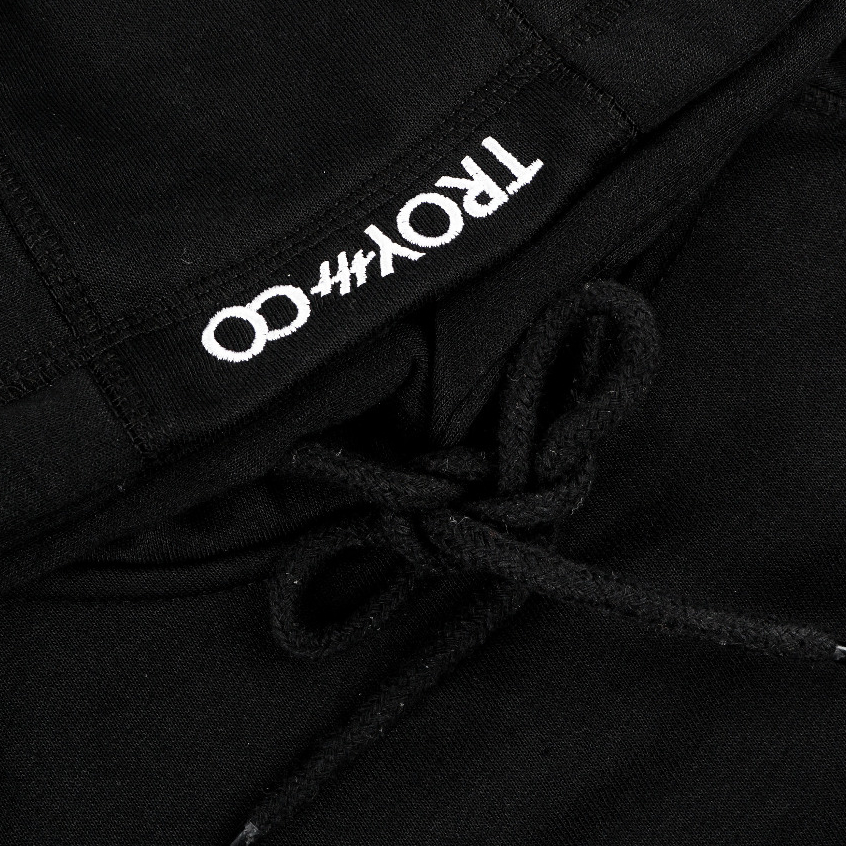 Troy Company Boxy Hoodie Starlight Black Oval Drive - Hoodie Boxy Reflective Hitam BSH 3375