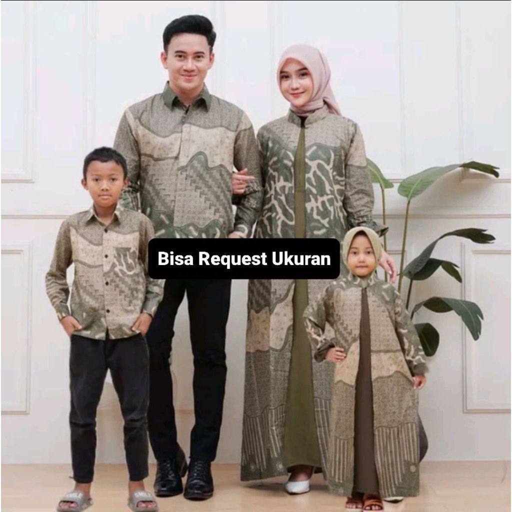 BAJU SERAGAM BATIK COUPLE GAMIS PASANGAN SARIMBIT KELUARGA CUSTOM ANAK & JUMBO / ATASAN KEMEJA PRIA 