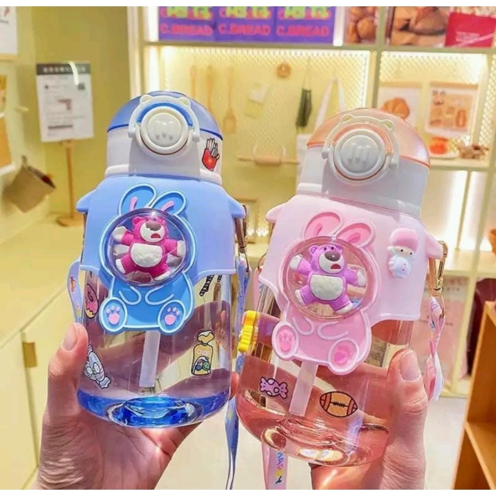 Botol minum anak lotso 600 ml /botol minum lucu karakter lotso