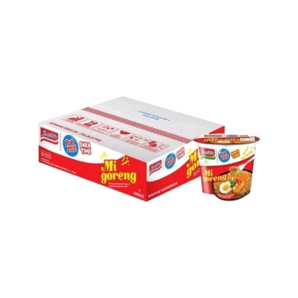 Pop Mie Mini Instan Mie Indomie goreng 1 Dus Isi 12pcs