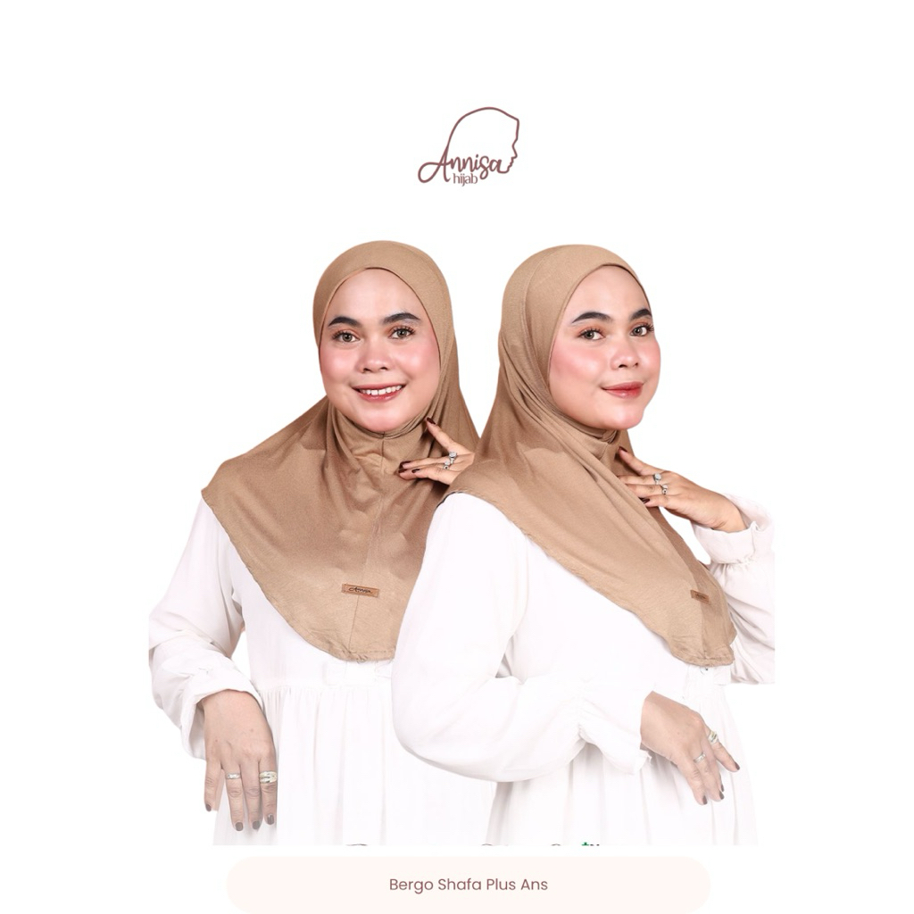 [Grosir/5pcs]Annisa Hijab -Bergo Shafa Rayon Kaos Plus Instan Premium