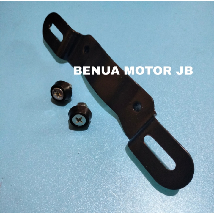 BENUA MOTOR Breket Dudukan Plat Nomor Depan Honda + baut Beat lama Beat Fi Vario Karbu Kharisma Spac