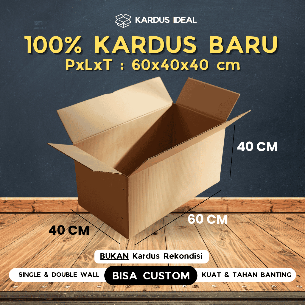 Kotak Packing Polos 60 X 40 X 40 cm Karton Packing Kardus Polos 60x40x40 cm
