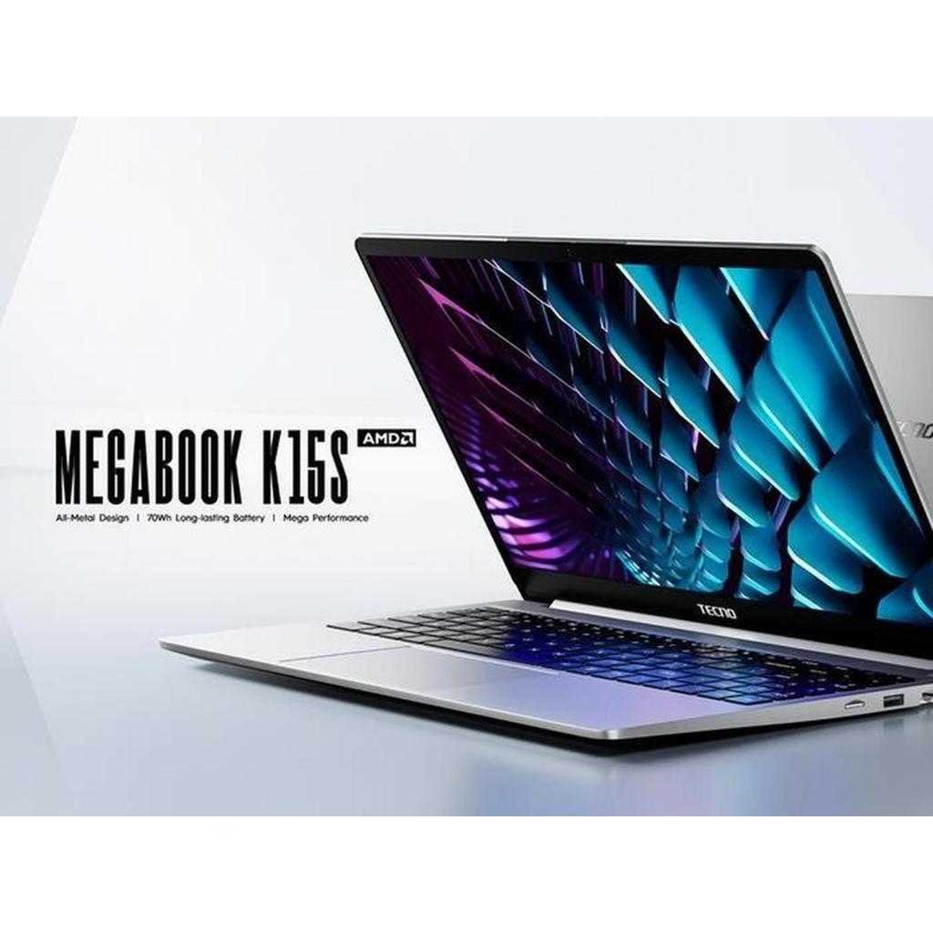 TECNO MEGABOOK K15S R5 7430 8GB 512GB W11 15.6" FHD IPS SILVER
