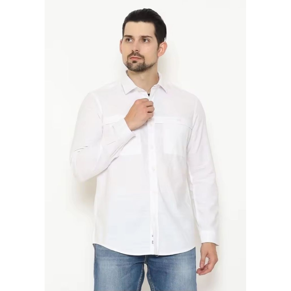 Kemeja Pria Original Lois KLL323 / KLL490 Putih