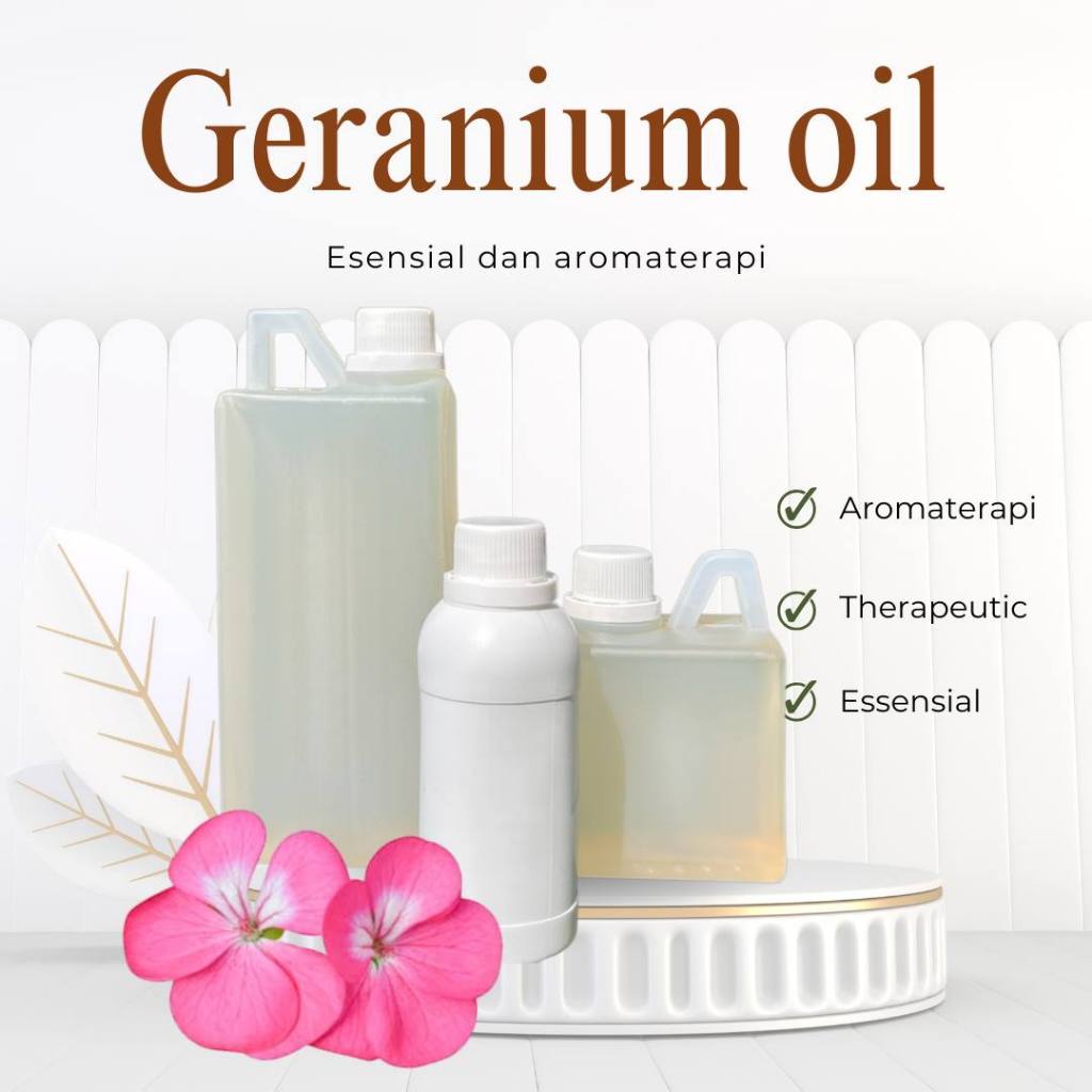 250ml-1 liter  Minyak atsiri geranium / geranium oil essensial Aromatherapy