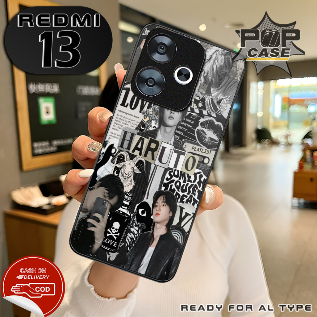 Case Glossy Motif Haruto Treasure Case Handphone Untuk Xiaomi redmi 13  12 lite 12 13c note 9 8 9pro