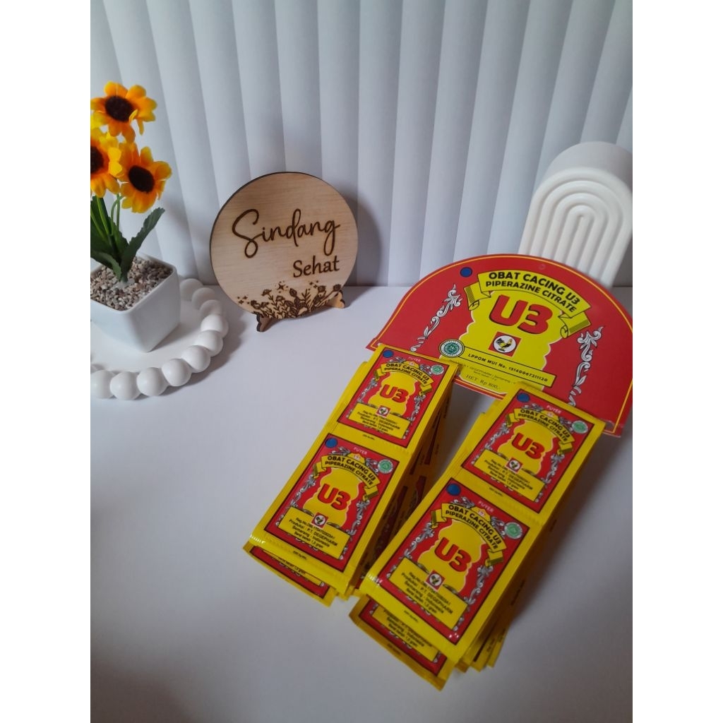 Obat cacing puyer U3 12 sachet & 24 sachet