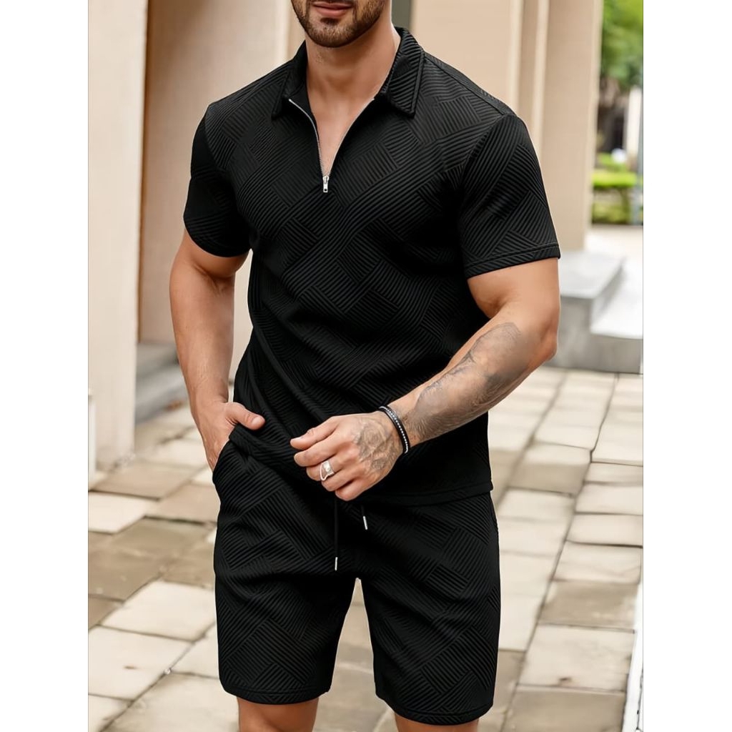 POLO SHIRT ONESET PRIA WANITA SET CELANA KNIT PREMIUM IMPORT KAOS KERAH KASUAL CASUAL KOREAN STYLE S